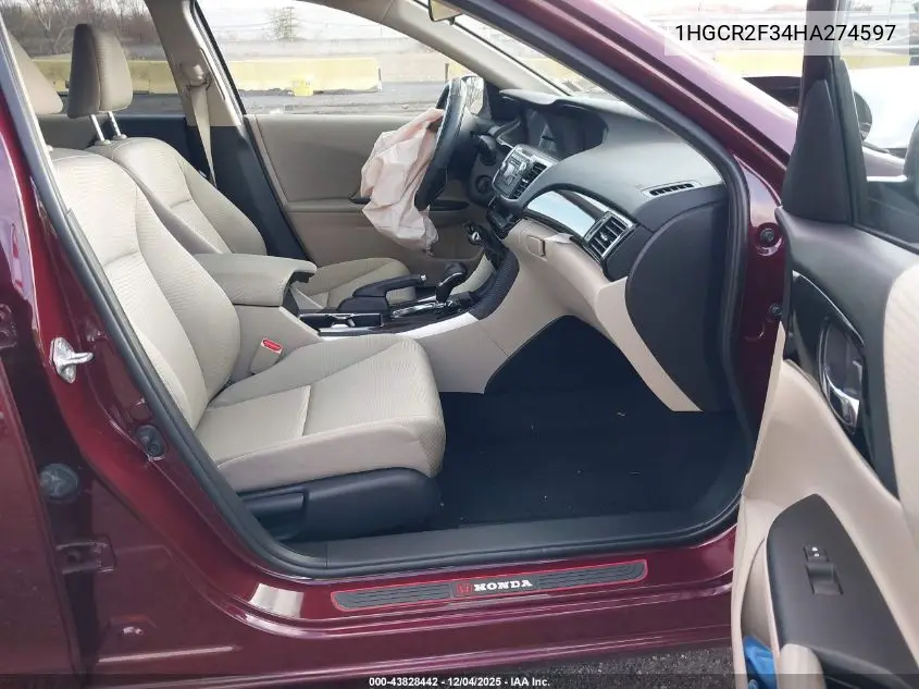 1HGCR2F34HA274597 2017 Honda Accord Lx