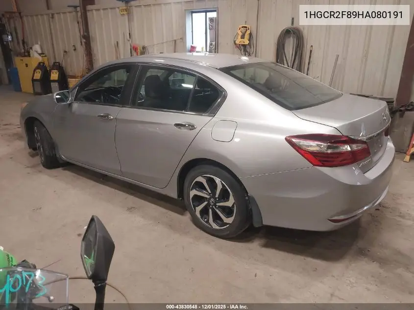 1HGCR2F89HA080191 2017 Honda Accord Ex-L