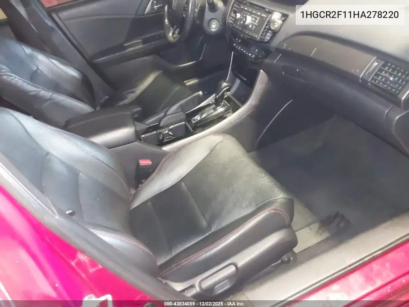 1HGCR2F11HA278220 2017 Honda Accord Sport Se