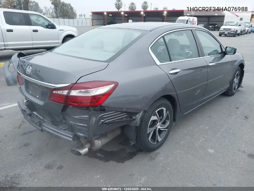 1HGCR2F34HA076988 2017 Honda Accord Lx
