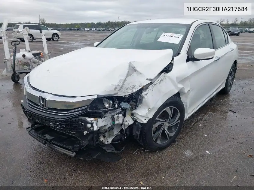 1HGCR2F30HA217684 2017 Honda Accord Lx
