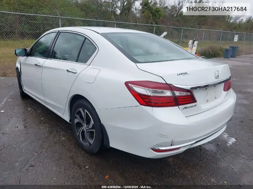 1HGCR2F30HA217684 2017 Honda Accord Lx