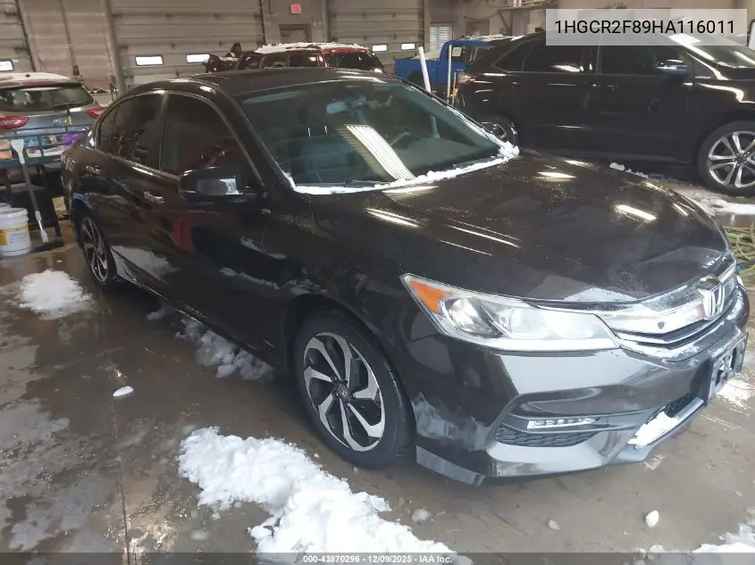1HGCR2F89HA116011 2017 Honda Accord Ex-L