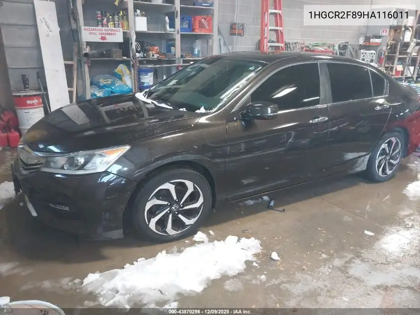 1HGCR2F89HA116011 2017 Honda Accord Ex-L