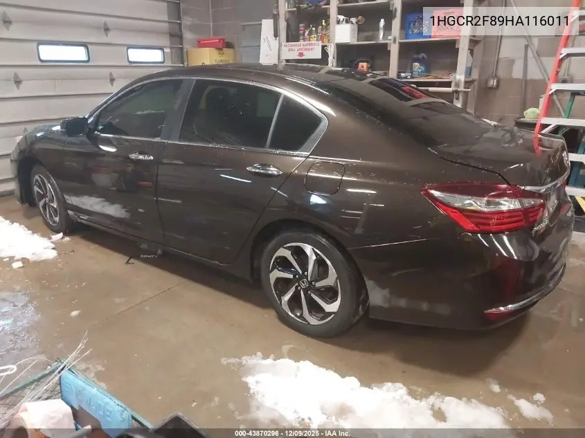 1HGCR2F89HA116011 2017 Honda Accord Ex-L