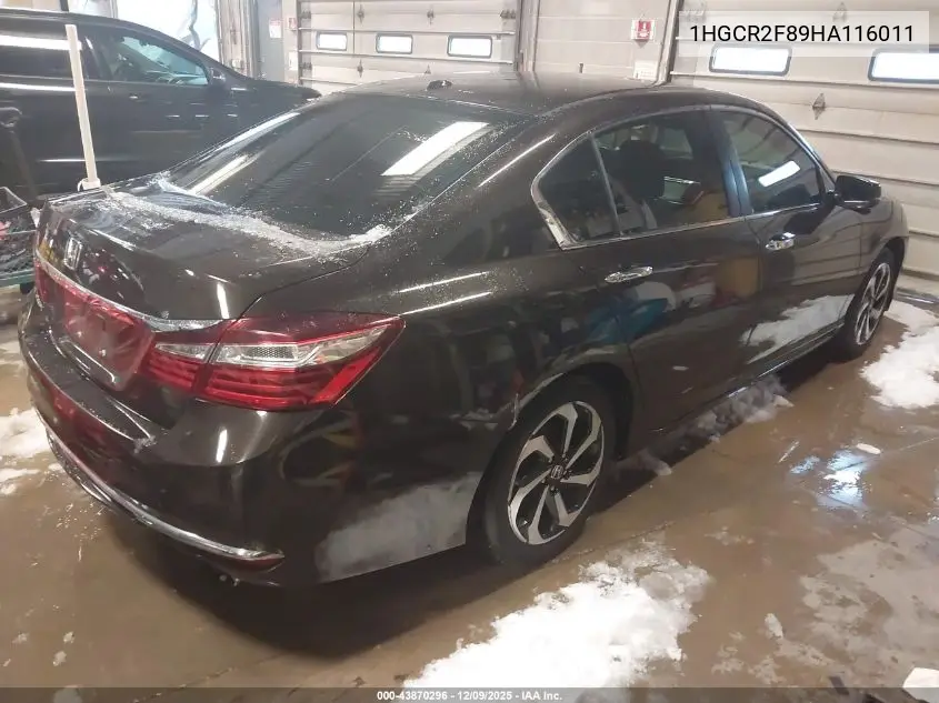 1HGCR2F89HA116011 2017 Honda Accord Ex-L
