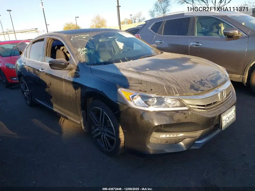 1HGCR2F1XHA111371 2017 Honda Accord Sport Se