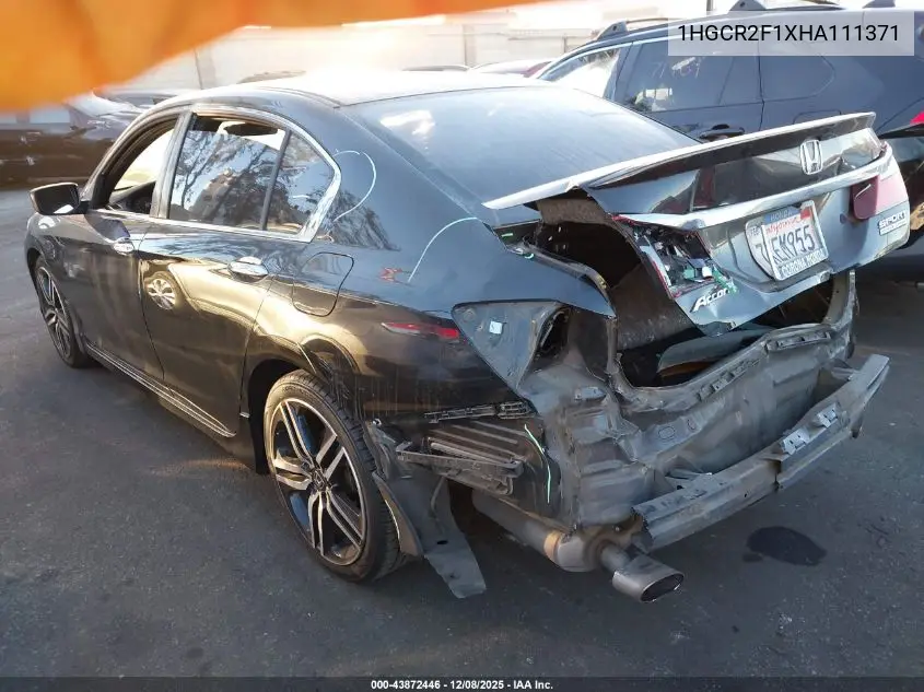 1HGCR2F1XHA111371 2017 Honda Accord Sport Se