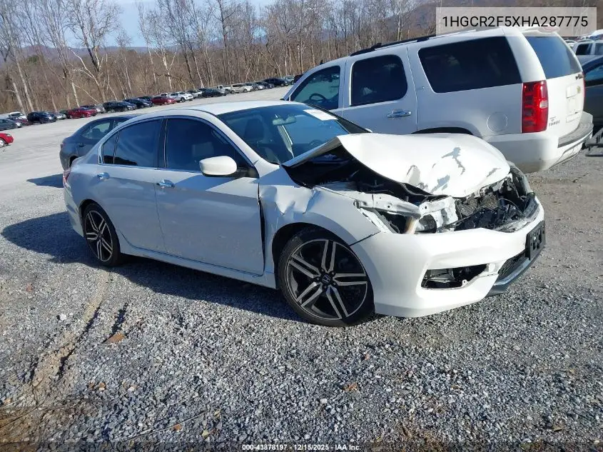 1HGCR2F5XHA287775 2017 Honda Accord Sport