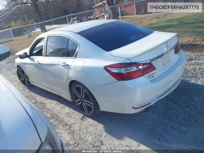 1HGCR2F5XHA287775 2017 Honda Accord Sport