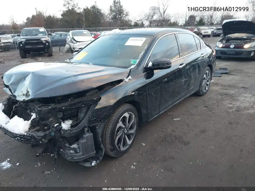 1HGCR3F86HA012999 2017 Honda Accord Ex-L V6