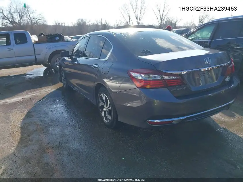 1HGCR2F33HA239453 2017 Honda Accord Lx