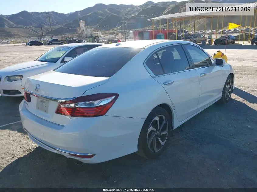 1HGCR2F72HA211209 2017 Honda Accord Ex