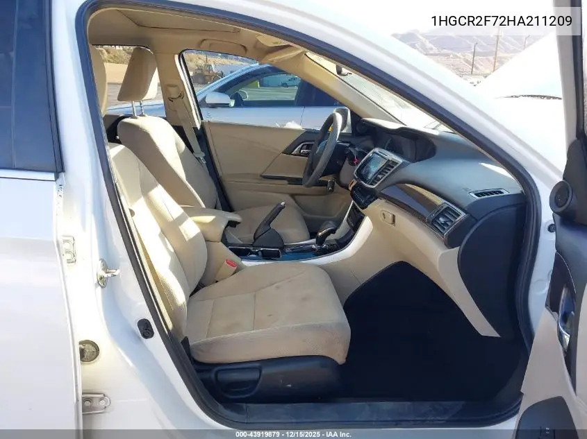 1HGCR2F72HA211209 2017 Honda Accord Ex