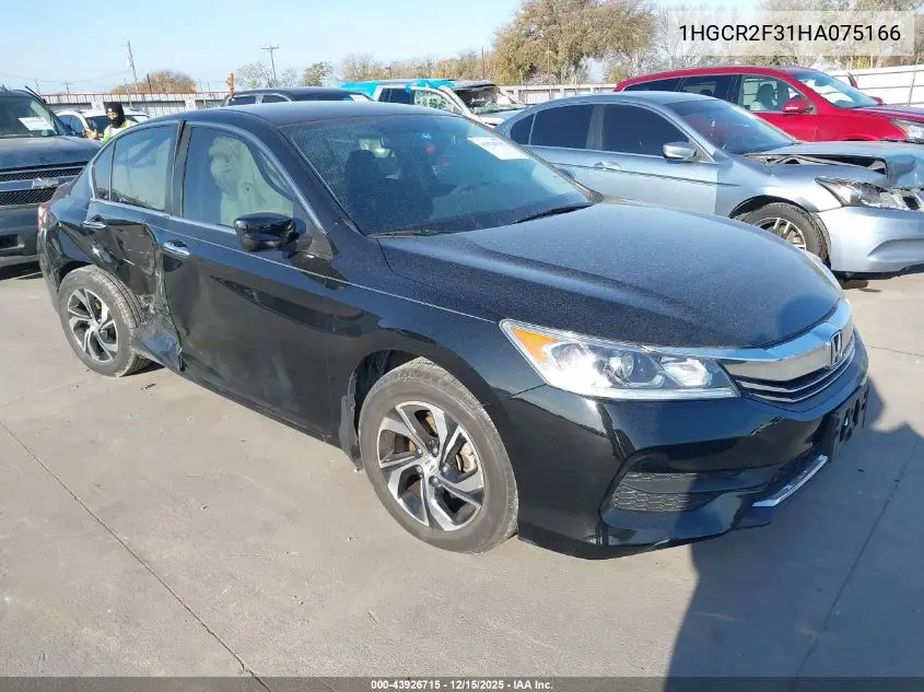 1HGCR2F31HA075166 2017 Honda Accord Lx