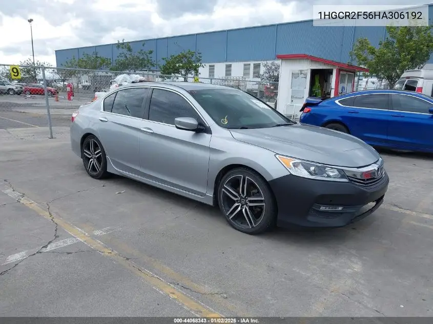 1HGCR2F56HA306192 2017 Honda Accord Sport