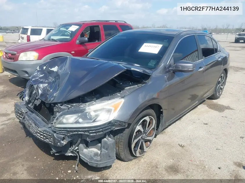 1HGCR2F77HA244139 2017 Honda Accord Ex