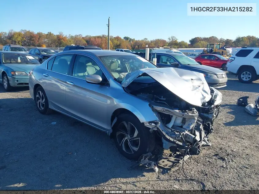 1HGCR2F33HA215282 2017 Honda Accord Lx