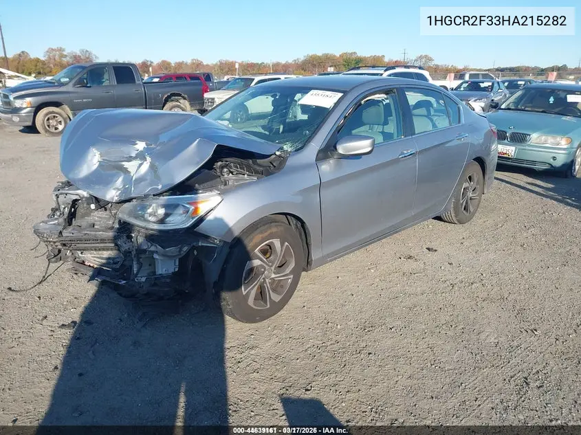 1HGCR2F33HA215282 2017 Honda Accord Lx