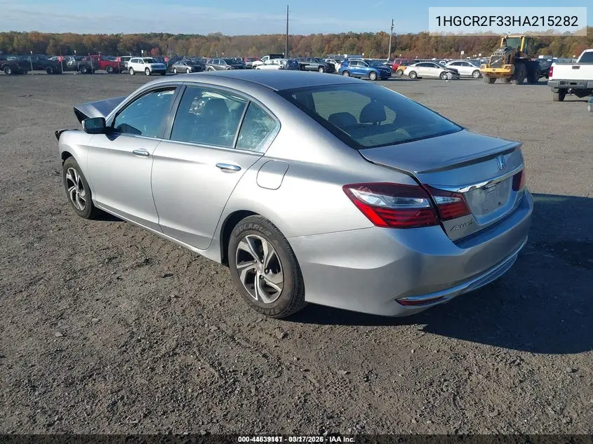 1HGCR2F33HA215282 2017 Honda Accord Lx