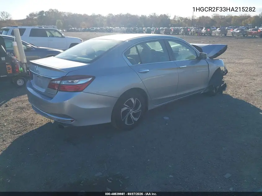 1HGCR2F33HA215282 2017 Honda Accord Lx