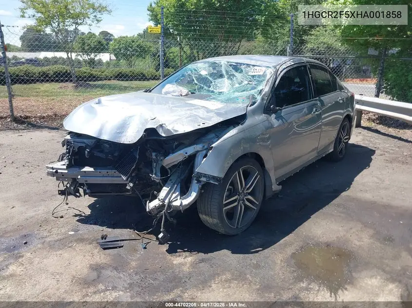 1HGCR2F5XHA001858 2017 Honda Accord Sport