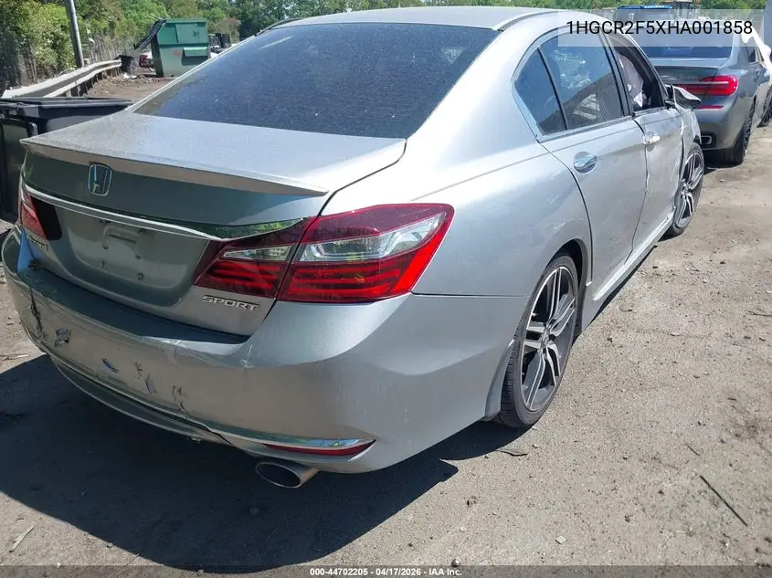 1HGCR2F5XHA001858 2017 Honda Accord Sport
