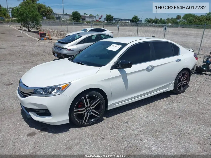 1HGCR2F54HA017232 2017 Honda Accord Sport
