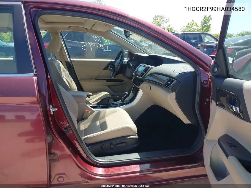 1HGCR2F99HA034580 2017 Honda Accord Ex-L