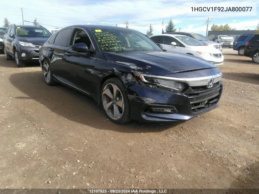 1HGCV1F92JA800077 2018 Honda Accord Sedan