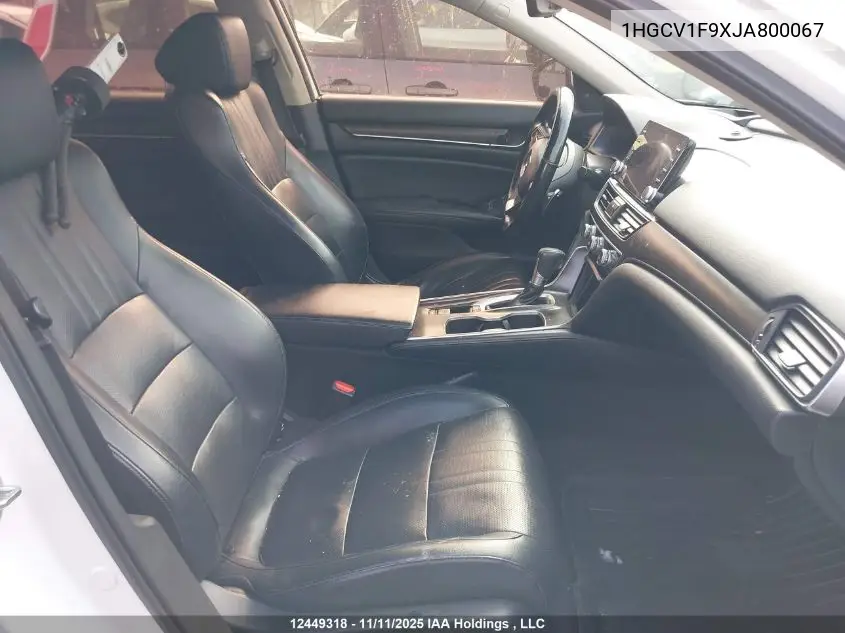 1HGCV1F9XJA800067 2018 Honda Accord Touring