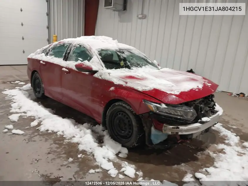 1HGCV1E31JA804215 2018 Honda Accord Sport