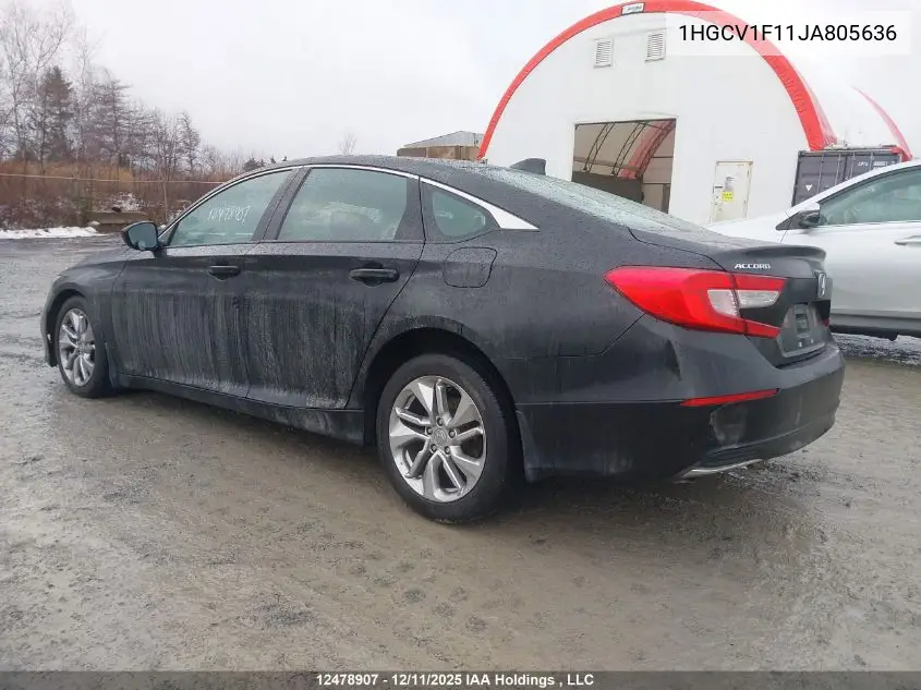 1HGCV1F11JA805636 2018 Honda Accord Lx