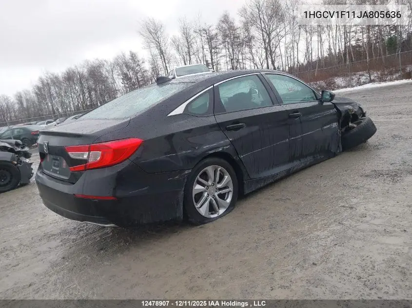 1HGCV1F11JA805636 2018 Honda Accord Lx