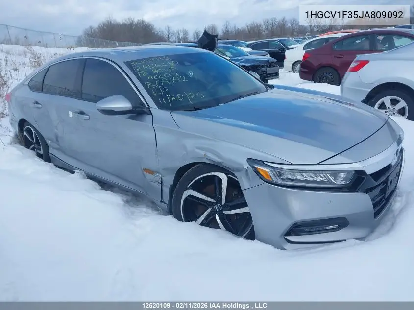 1HGCV1F35JA809092 2018 Honda Accord Sport