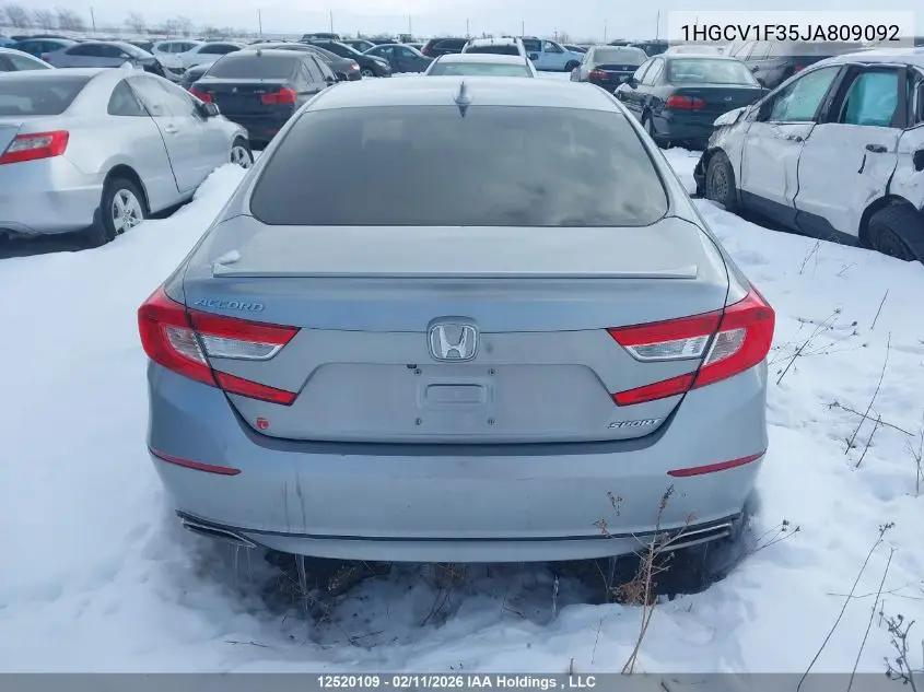 1HGCV1F35JA809092 2018 Honda Accord Sport