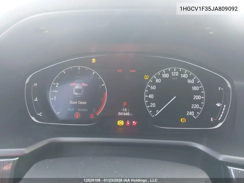 1HGCV1F35JA809092 2018 Honda Accord Sport