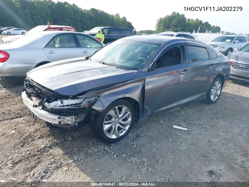 1HGCV1F11JA202279 2018 Honda Accord Lx