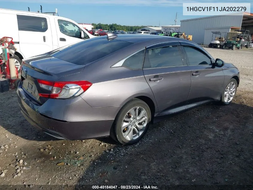 1HGCV1F11JA202279 2018 Honda Accord Lx