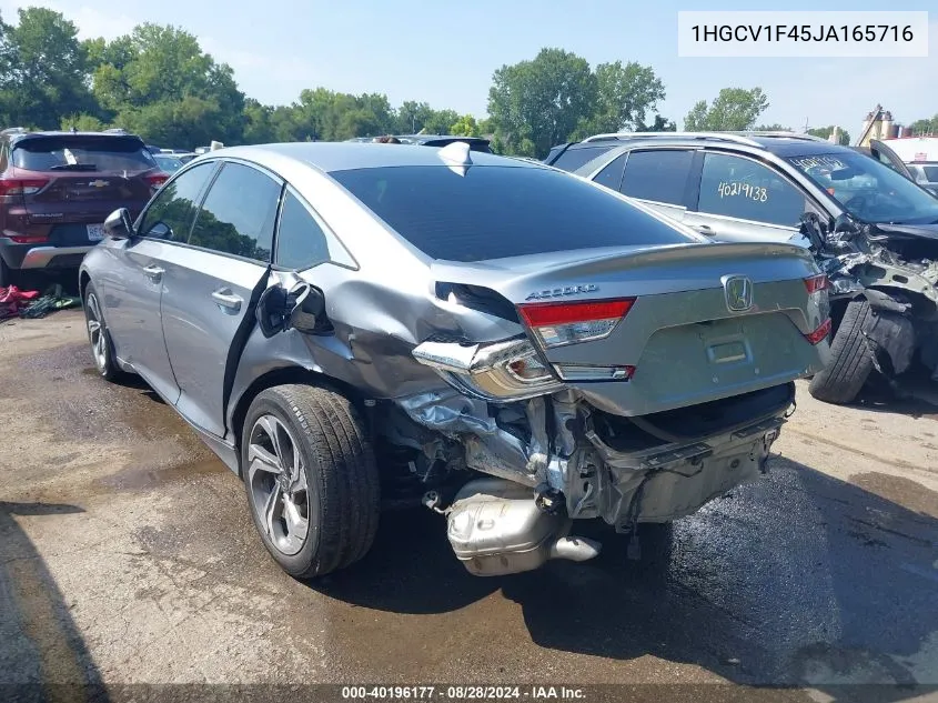 2018 Honda Accord Ex VIN: 1HGCV1F45JA165716 Lot: 40196177