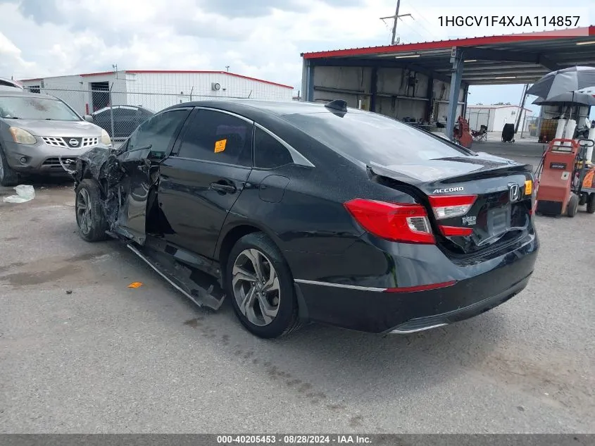 2018 Honda Accord Ex VIN: 1HGCV1F4XJA114857 Lot: 40205453