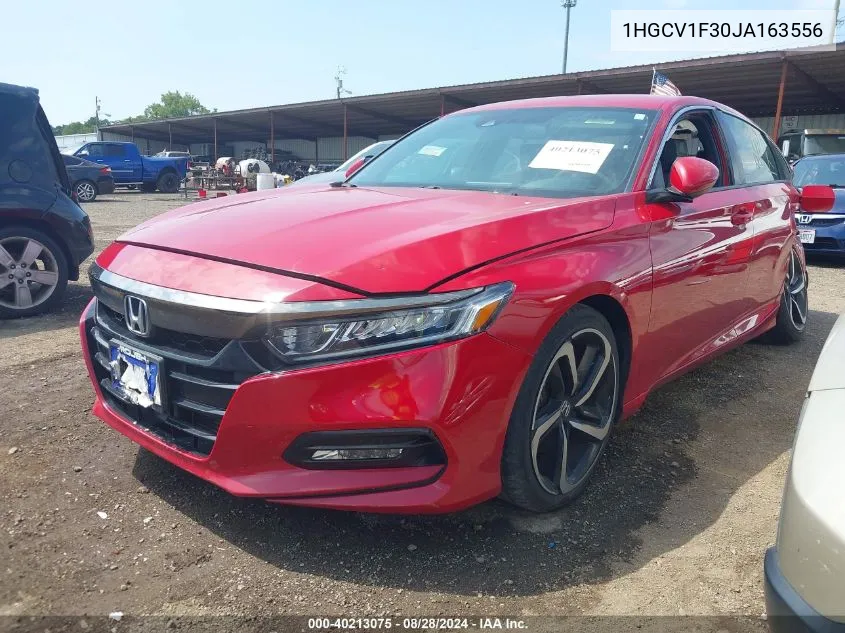 2018 Honda Accord Sport VIN: 1HGCV1F30JA163556 Lot: 40213075