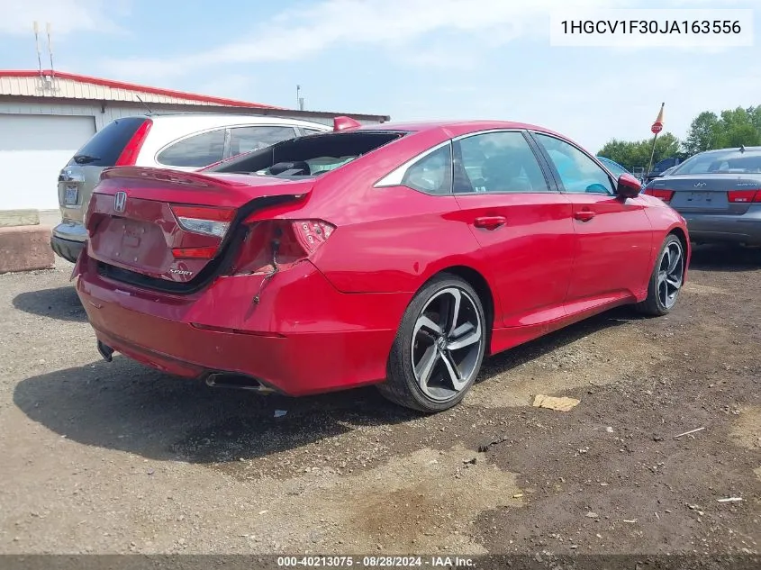 2018 Honda Accord Sport VIN: 1HGCV1F30JA163556 Lot: 40213075