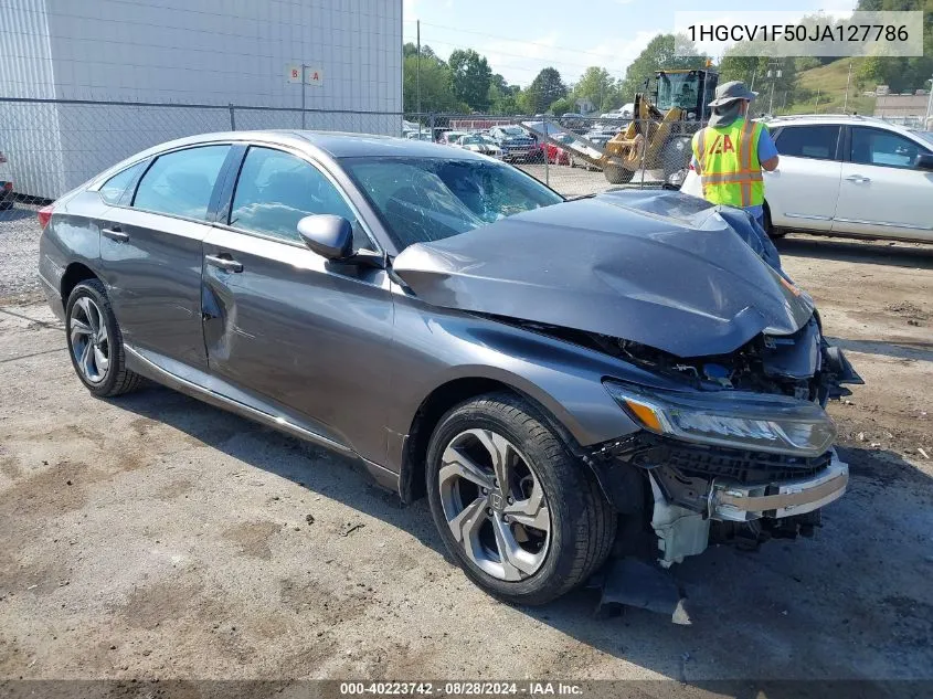 2018 Honda Accord Ex-L VIN: 1HGCV1F50JA127786 Lot: 40223742