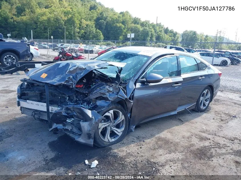 2018 Honda Accord Ex-L VIN: 1HGCV1F50JA127786 Lot: 40223742