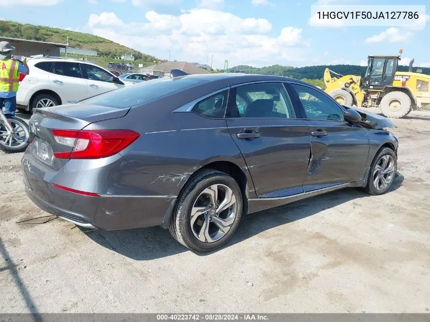 2018 Honda Accord Ex-L VIN: 1HGCV1F50JA127786 Lot: 40223742