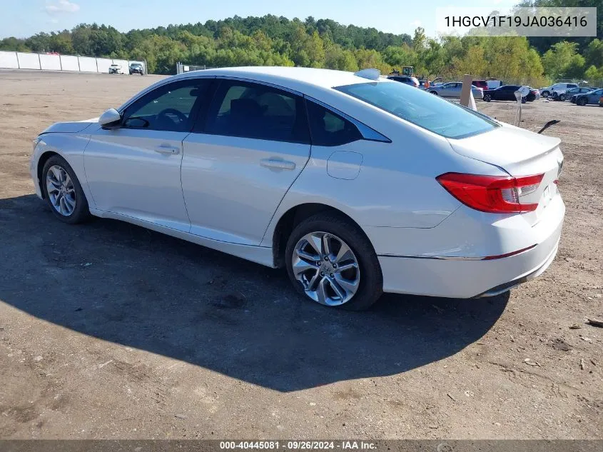 1HGCV1F19JA036416 2018 Honda Accord Lx