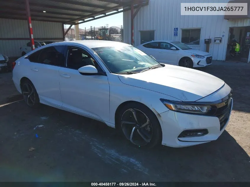 1HGCV1F30JA265777 2018 Honda Accord Sport