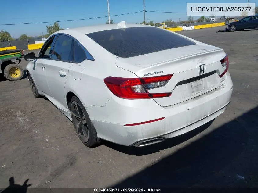 1HGCV1F30JA265777 2018 Honda Accord Sport