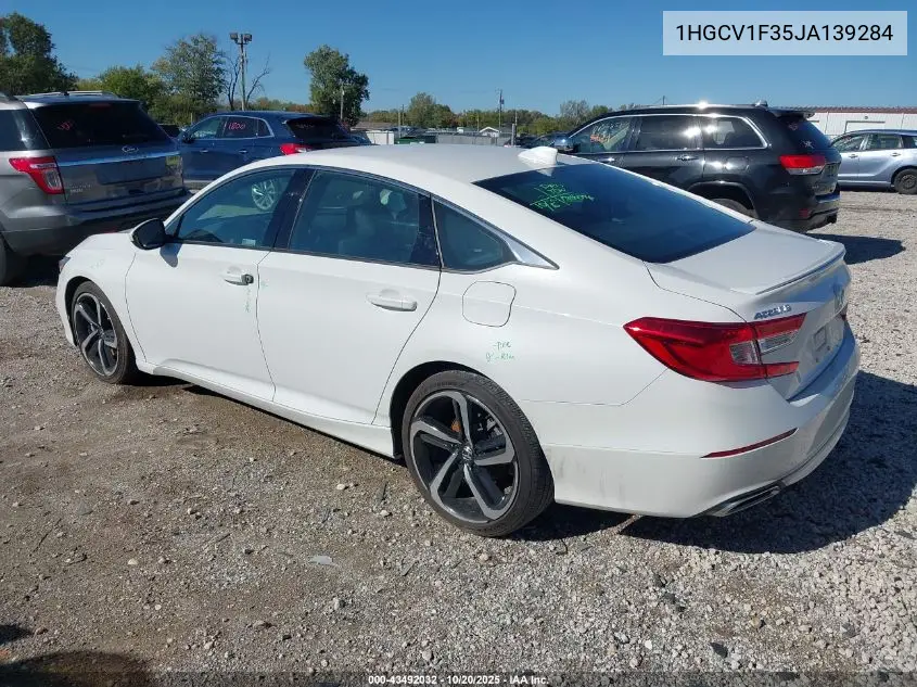 1HGCV1F35JA139284 2018 Honda Accord Sport